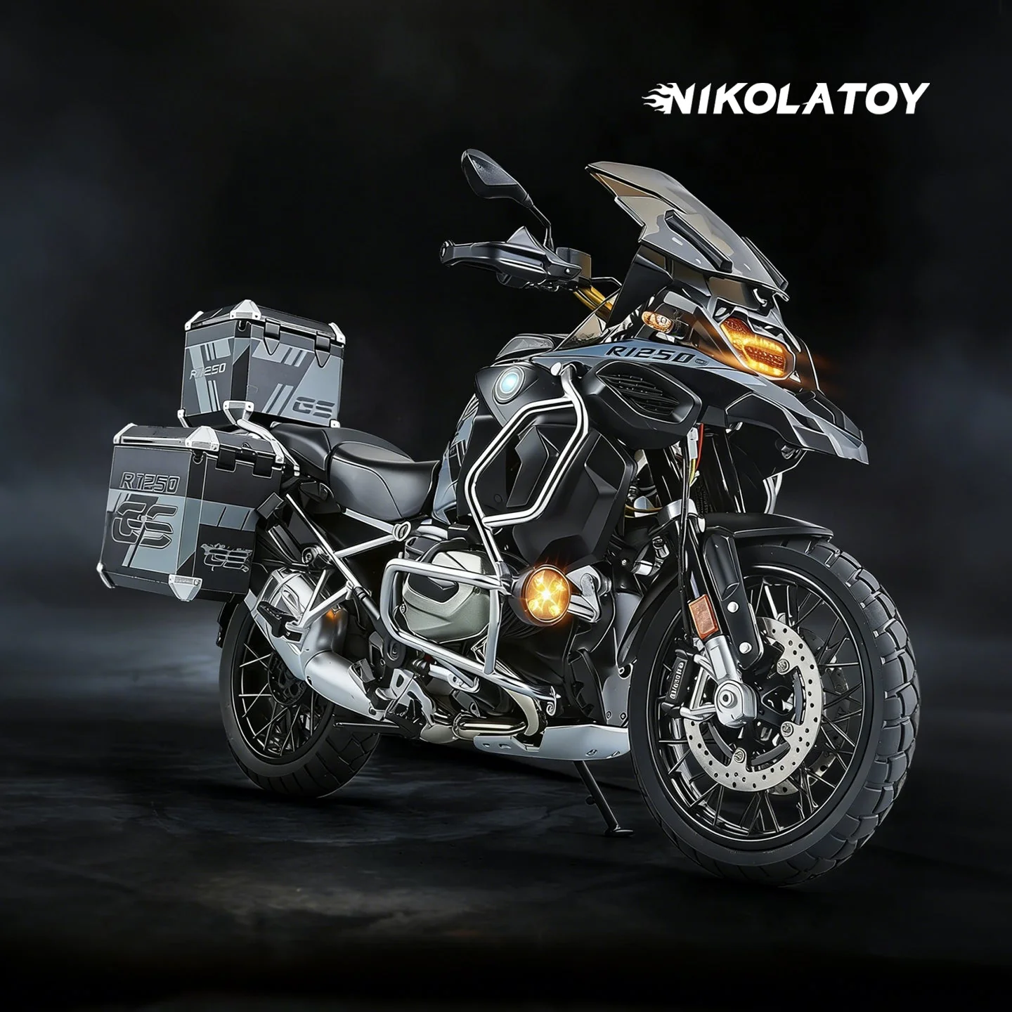 1/6 BMW R1250 GSADV Alloy Dynamic Motorcycle Model - Image 4