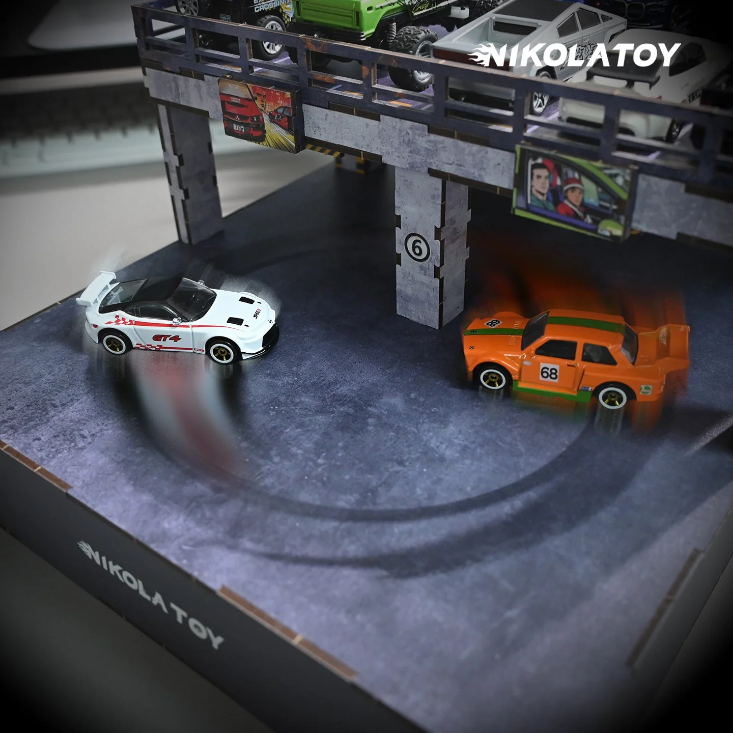 1:64 Electric Drift Turntable Car Model Parking Lot - Image 5
