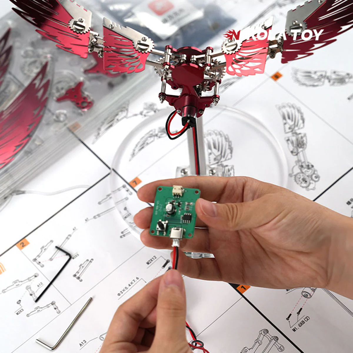 Alloy Mechanical Bird DIY KITS - Image 2