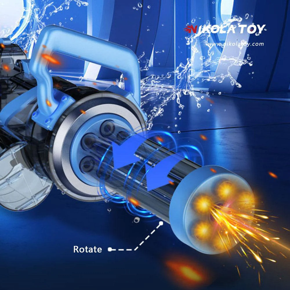 High Performance Gatling Water Gun With Rotating And Luminous Muzzle - Image 3
