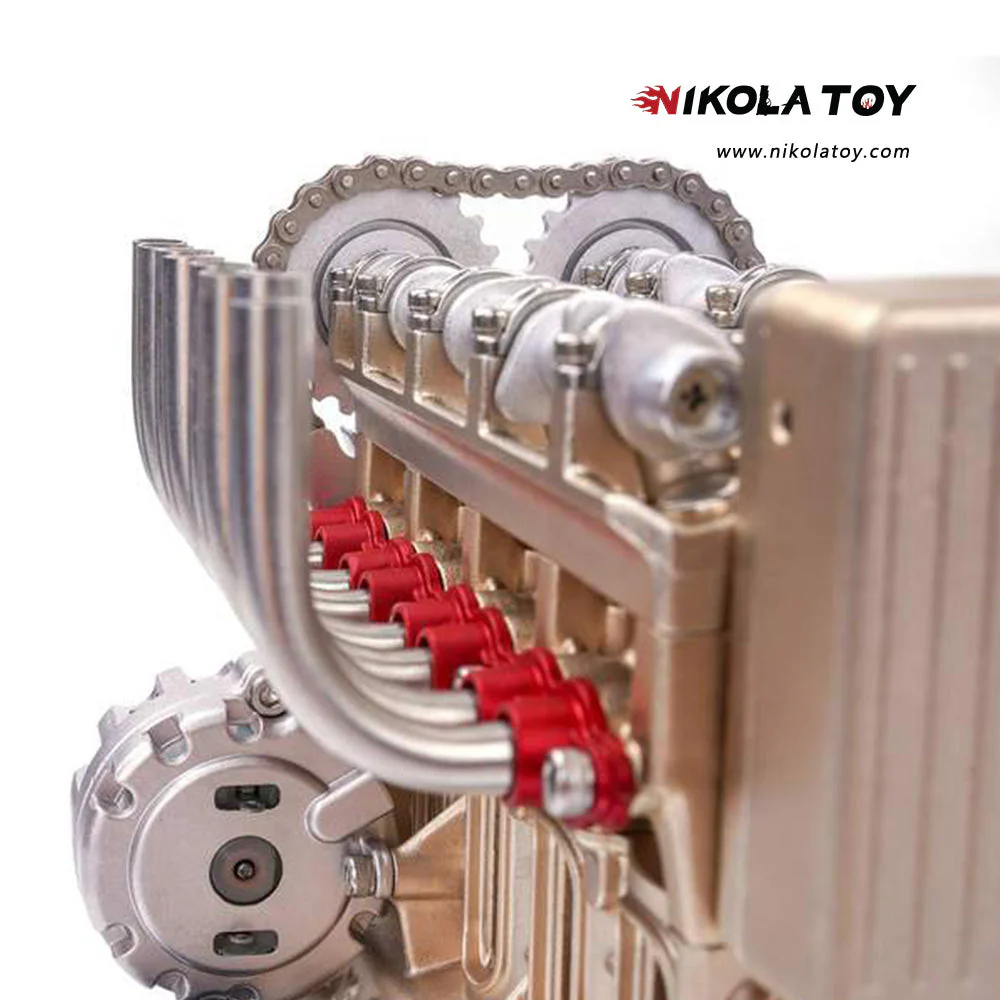 TECHING L4 Car Engine Model Full Metal Assembling Four- Cylinder Building Kits - Image 2