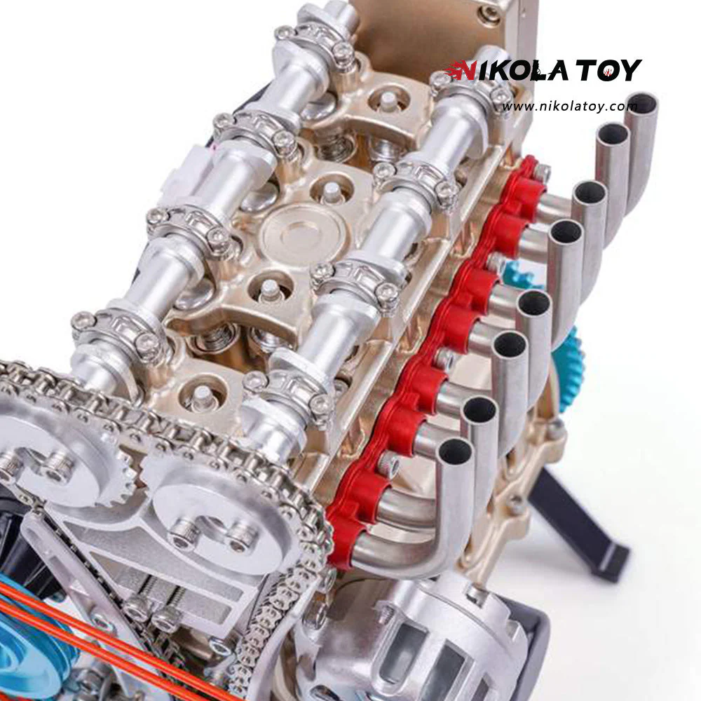 TECHING L4 Car Engine Model Full Metal Assembling Four- Cylinder Building Kits - Image 3