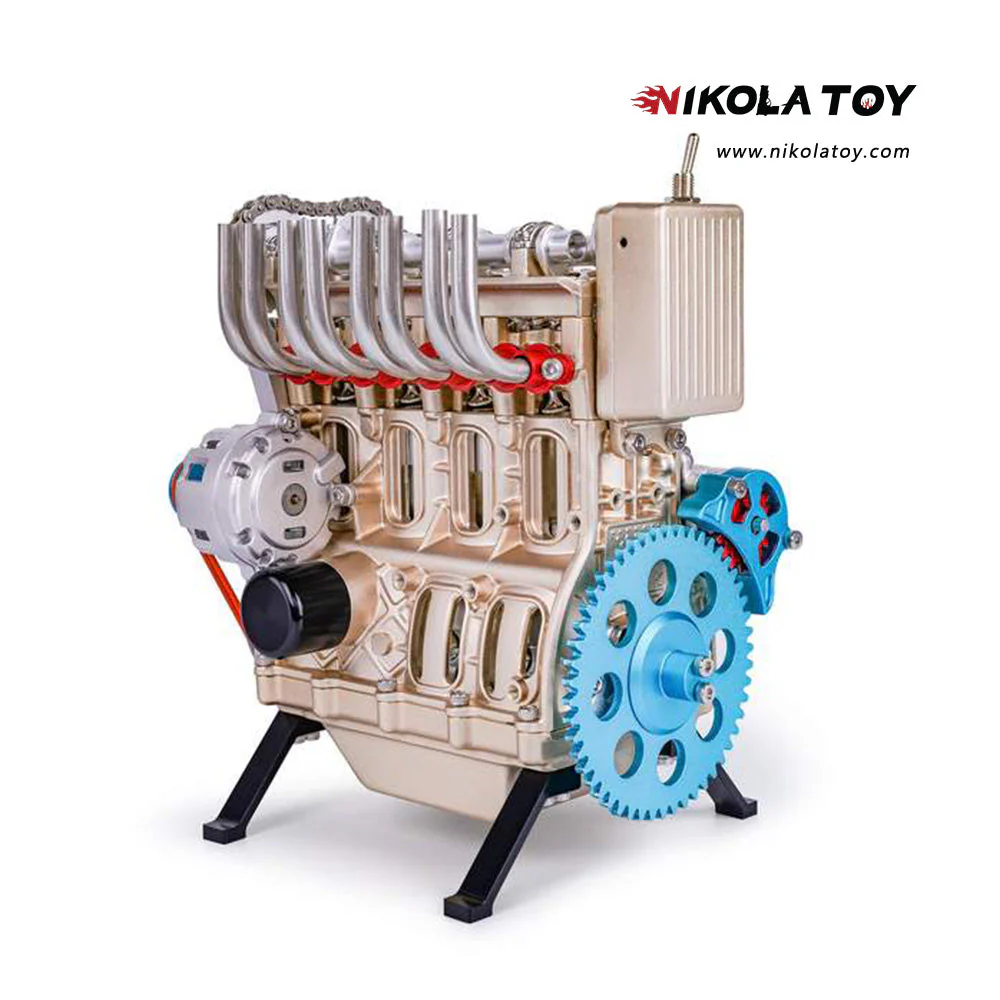 TECHING L4 Car Engine Model Full Metal Assembling Four- Cylinder Building Kits - Image 4