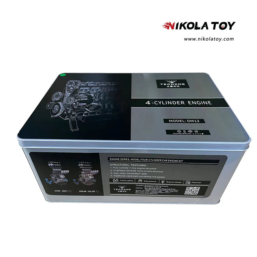 TECHING L4 Car Engine Model Full Metal Assembling Four- Cylinder Building Kits - Image 5