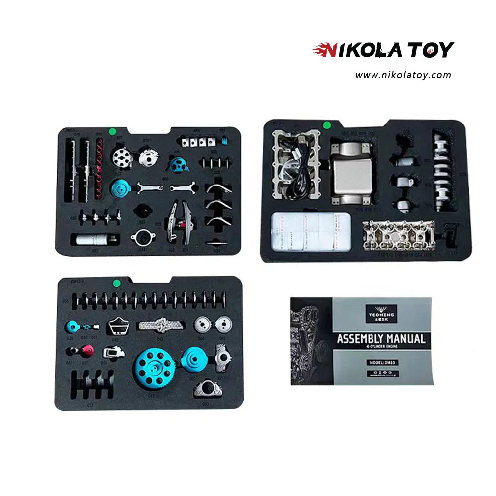 TECHING L4 Car Engine Model Full Metal Assembling Four- Cylinder Building Kits - Image 6