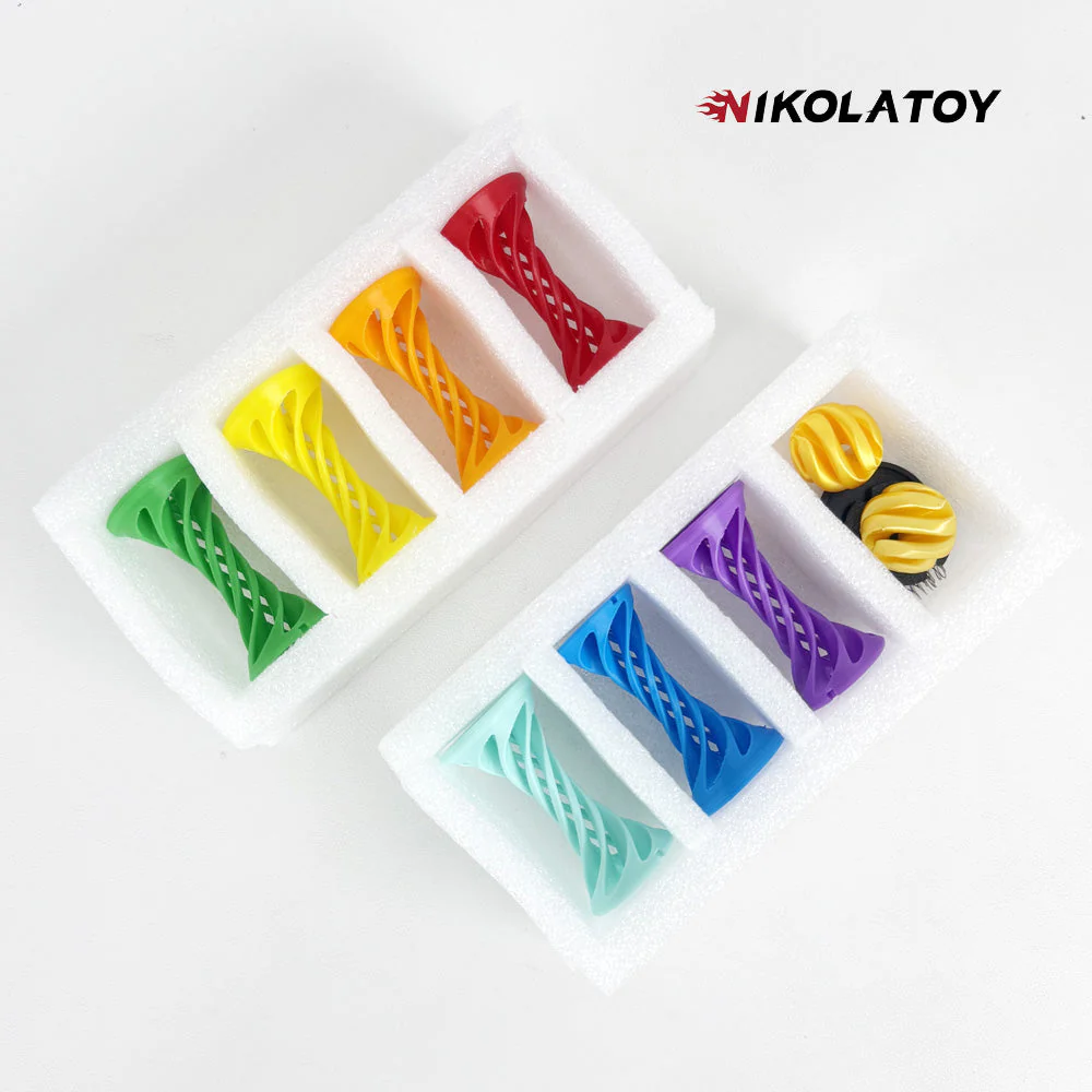 3D Printed Rainbow Spiral Ejection Decompression Ball - Image 2