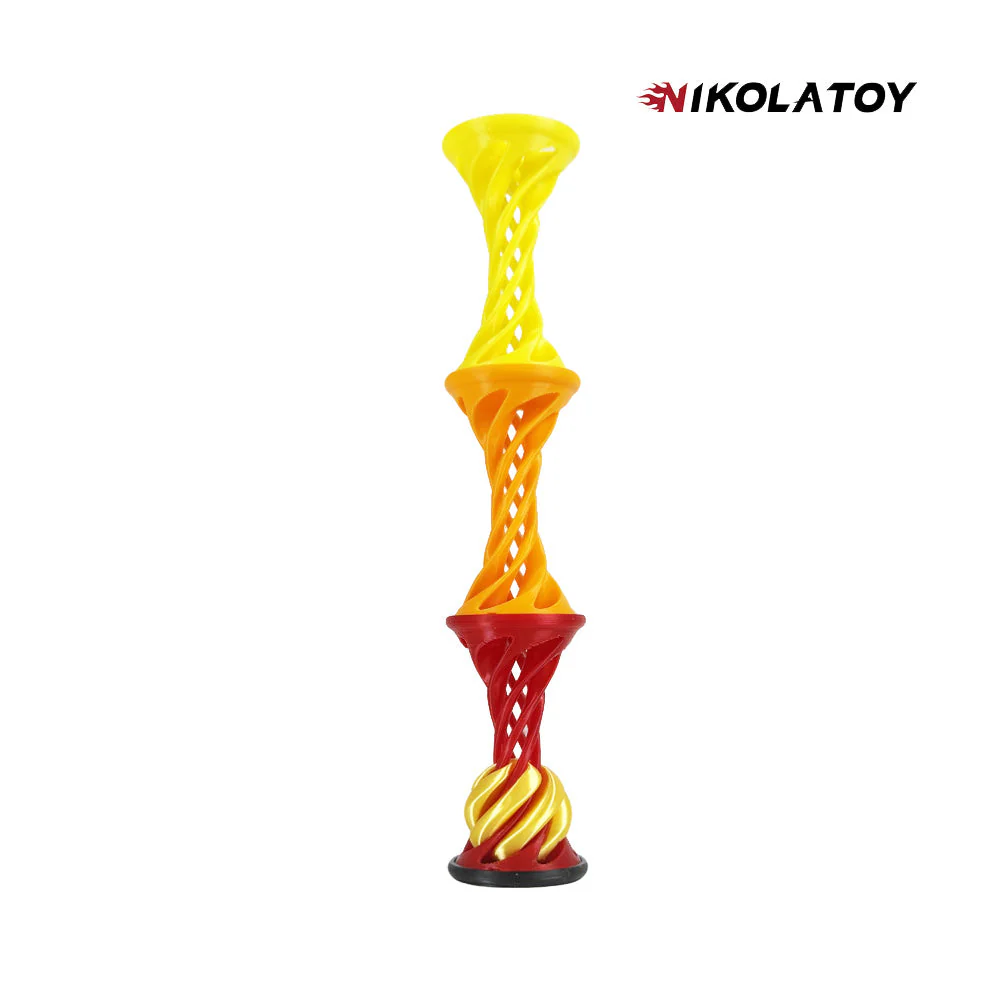 3D Printed Rainbow Spiral Ejection Decompression Ball - Image 4