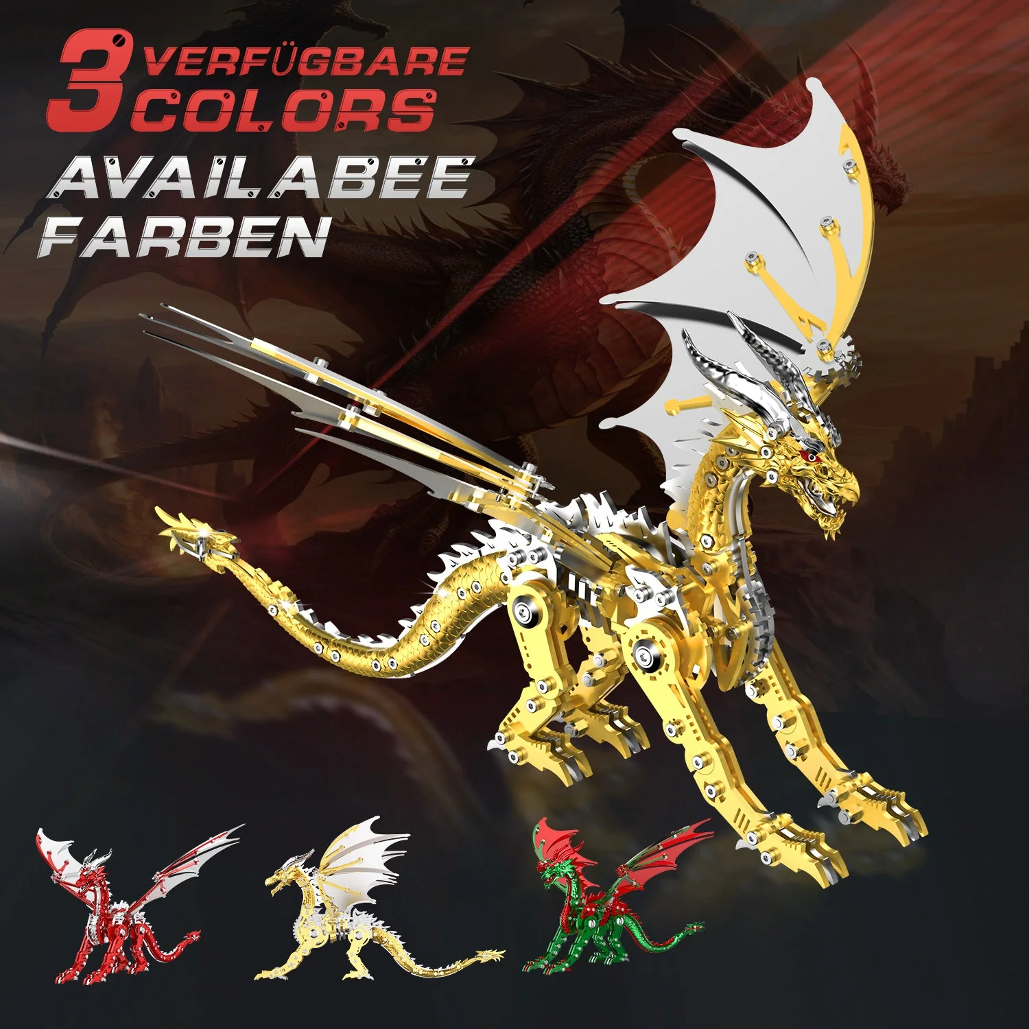 Mechanical Species -  Pterosaur (3D Metal Puzzle) - Image 4