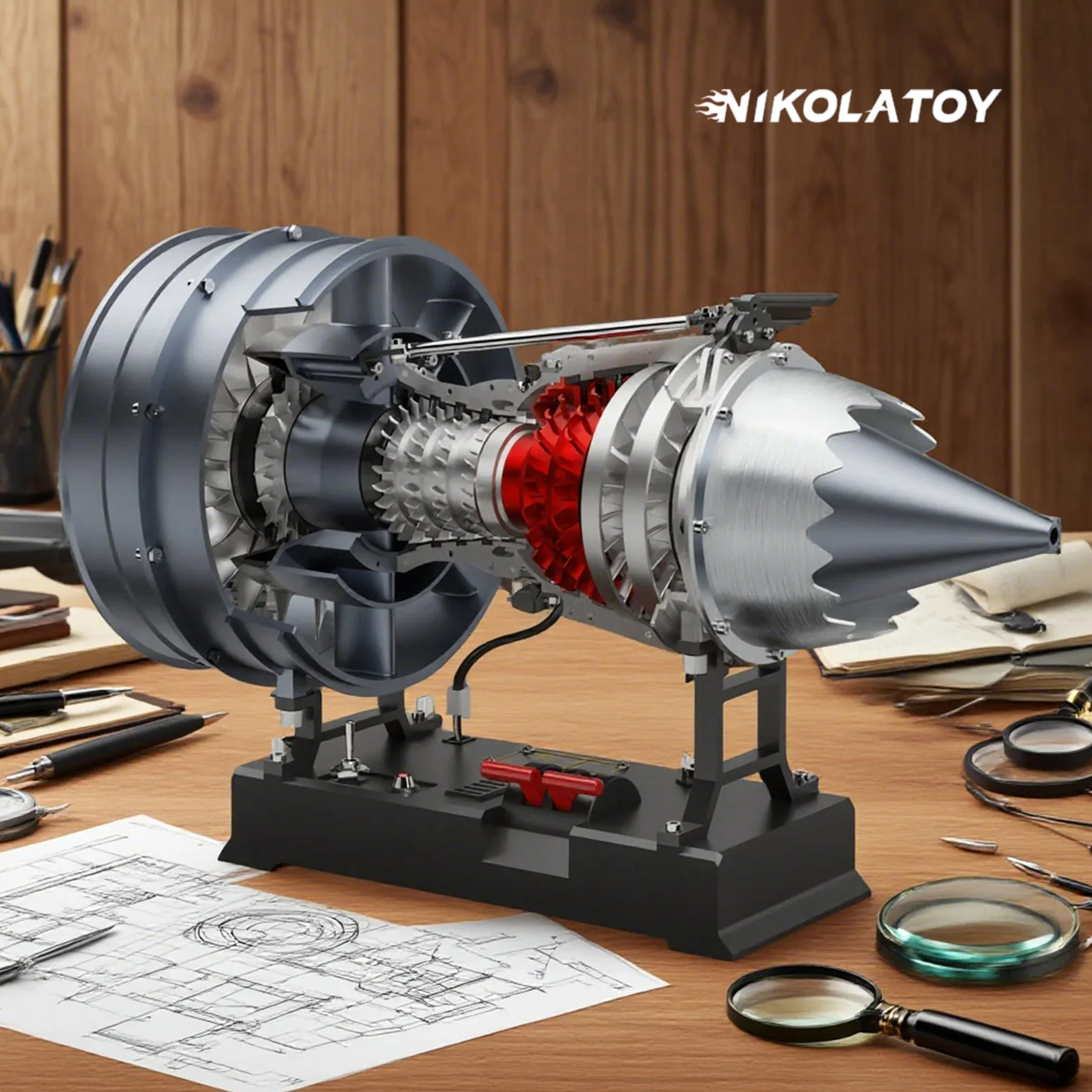 TECHING Medium Size Turbofan Engine Model - DIY KIT（12In） - Image 3