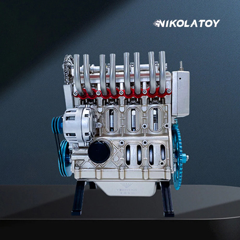TECHING V8 Car Engine Model Full Metal Assembling 8-Cylinder 500+Pcs Building Kits - Image 4