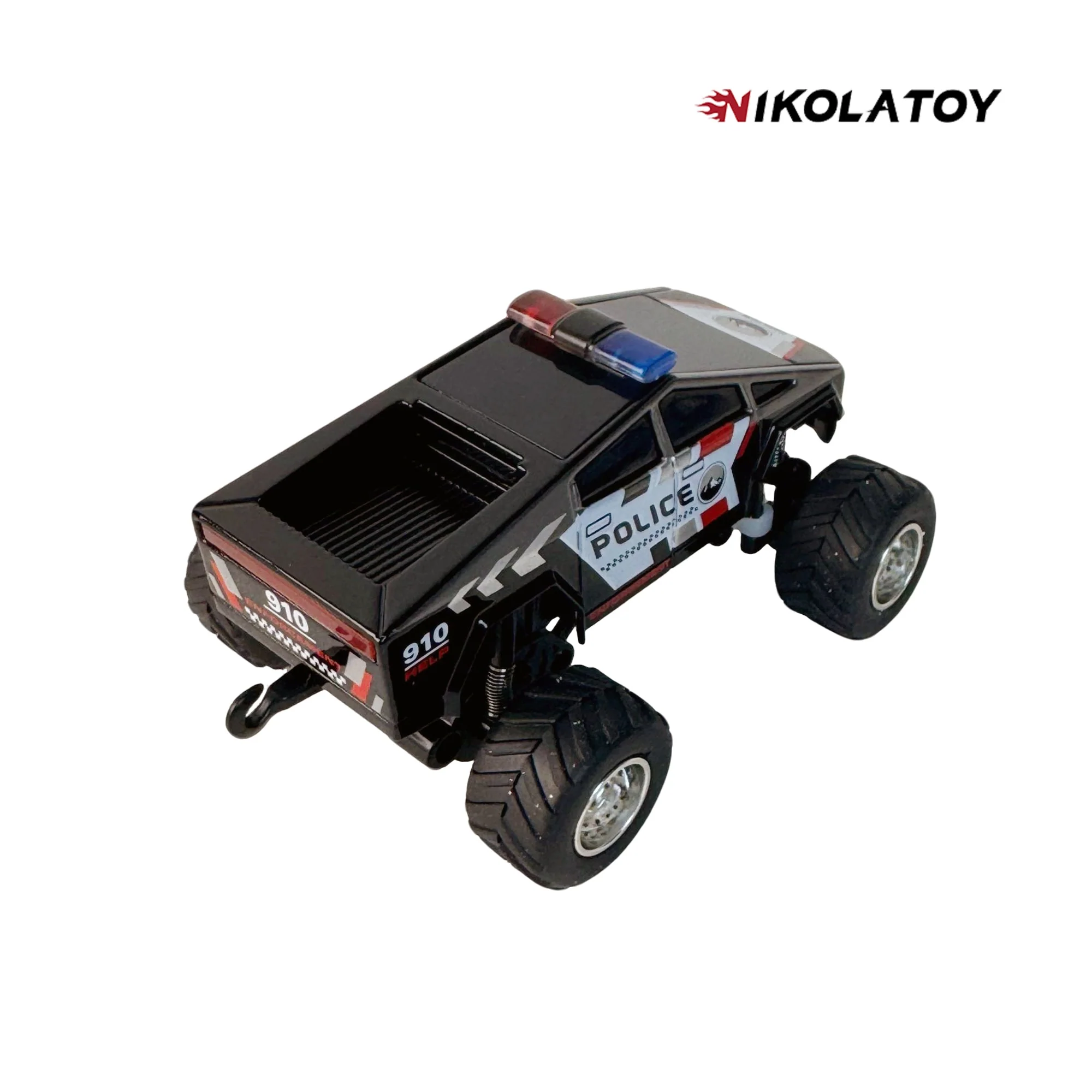 1:64 Police Cybertruck Remote Control Car - Image 6