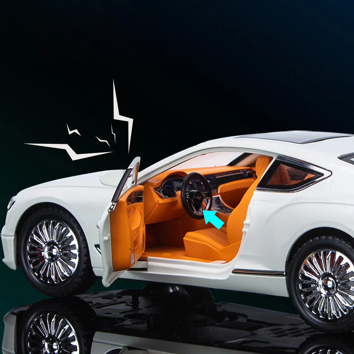 Alloy 1/24 Bentley Continental Model Car - Image 3