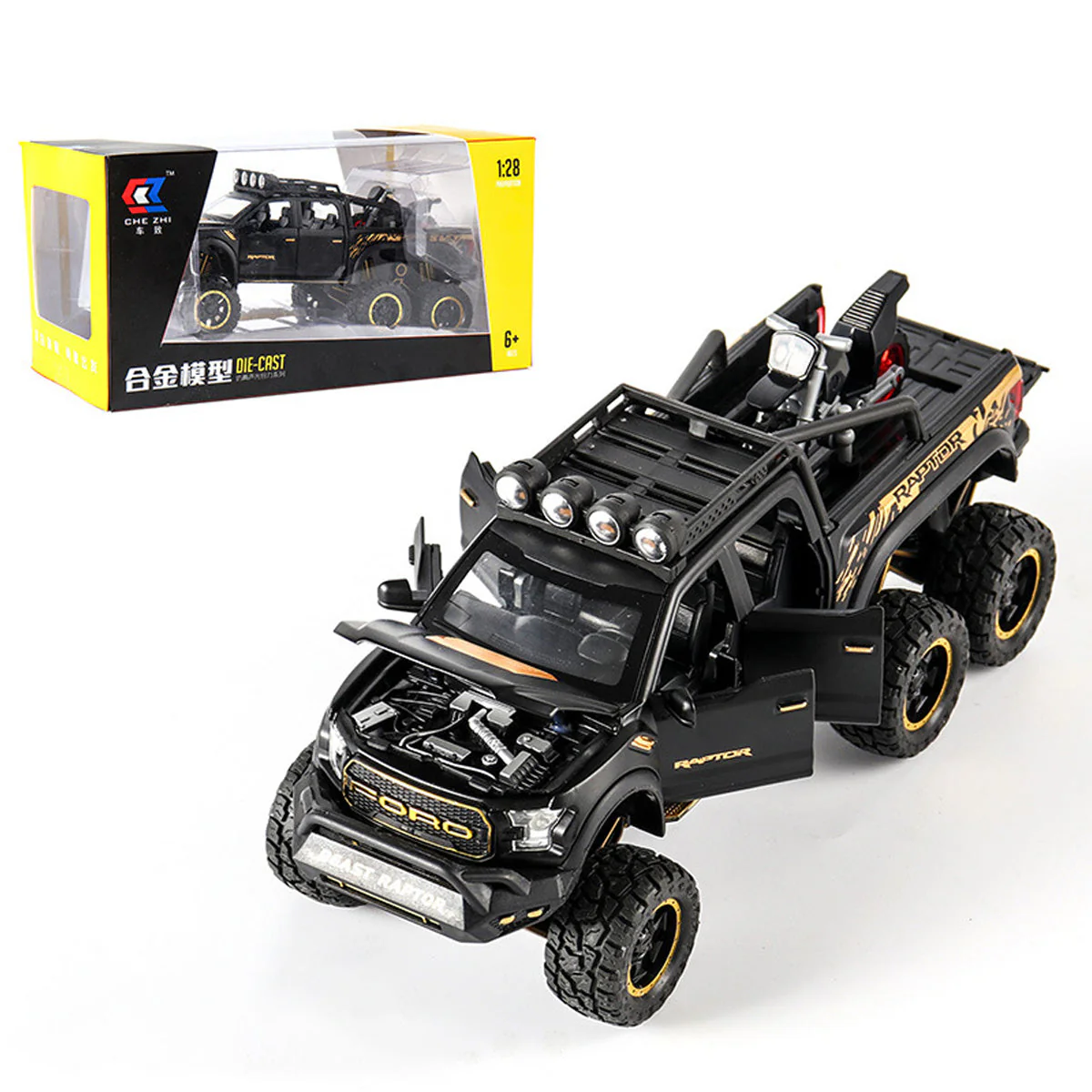 Alloy 1/28 Ford Raptor F150 Model Car - Image 3