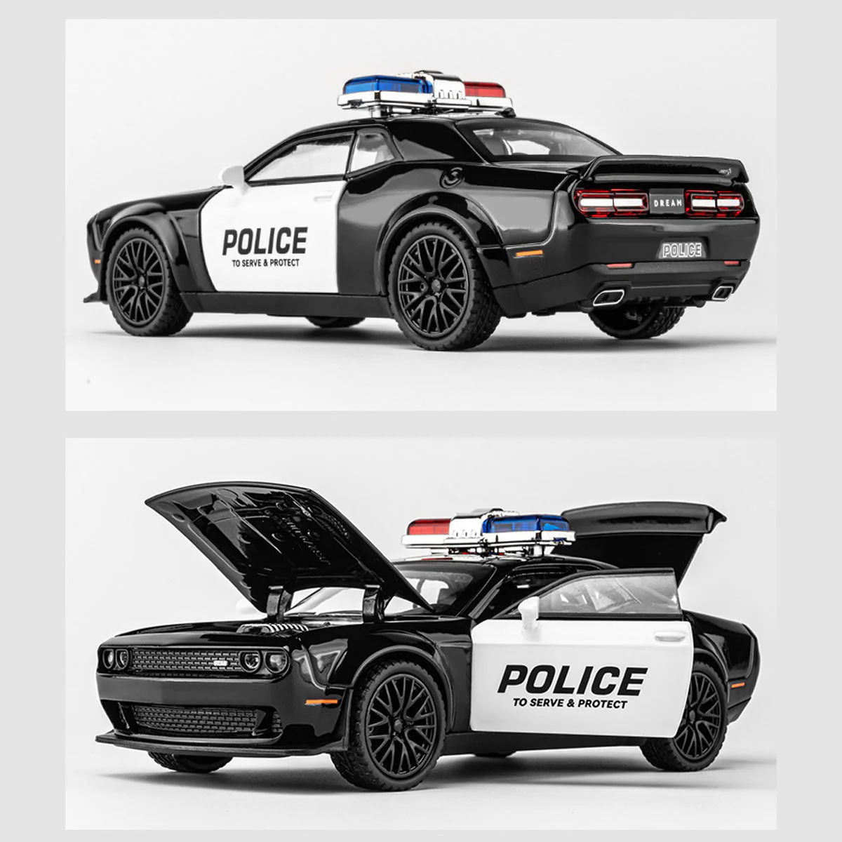Alloy 1/32 Dodge Hellcat SRT Model Car - Image 6