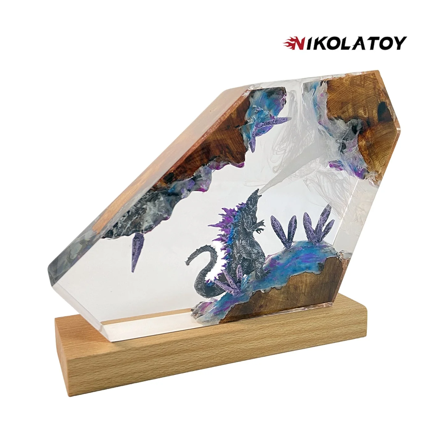 Creative Resin Night Light Desktop Ornament - Godzilla - Image 2
