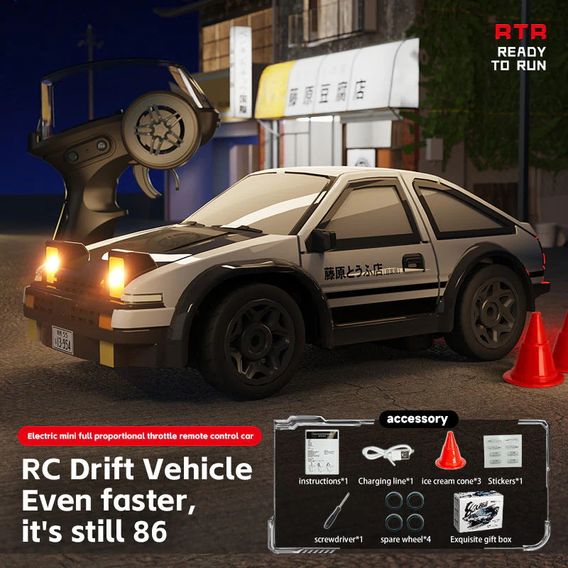 Mini AE86 Desktop Remote Control Car 1:64 Drifting Racing Car - Image 4