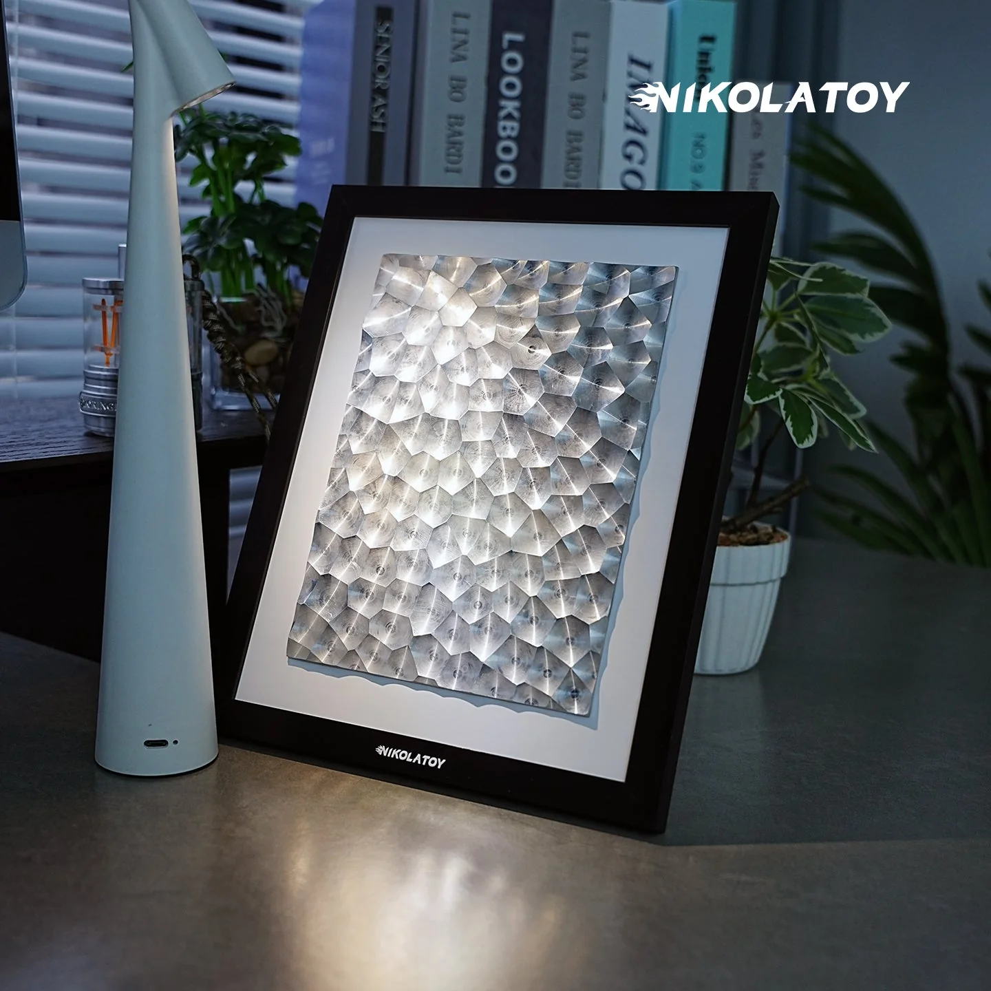 Precision CNC Alloy Laser Light Effect Art Frame - Image 4