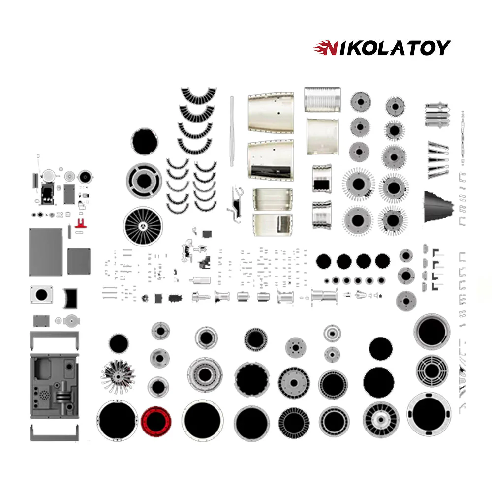 Turbofan Engine Model Kit that Works F35 Military Fighter Jet Engine Kits 600+PCS - Image 5