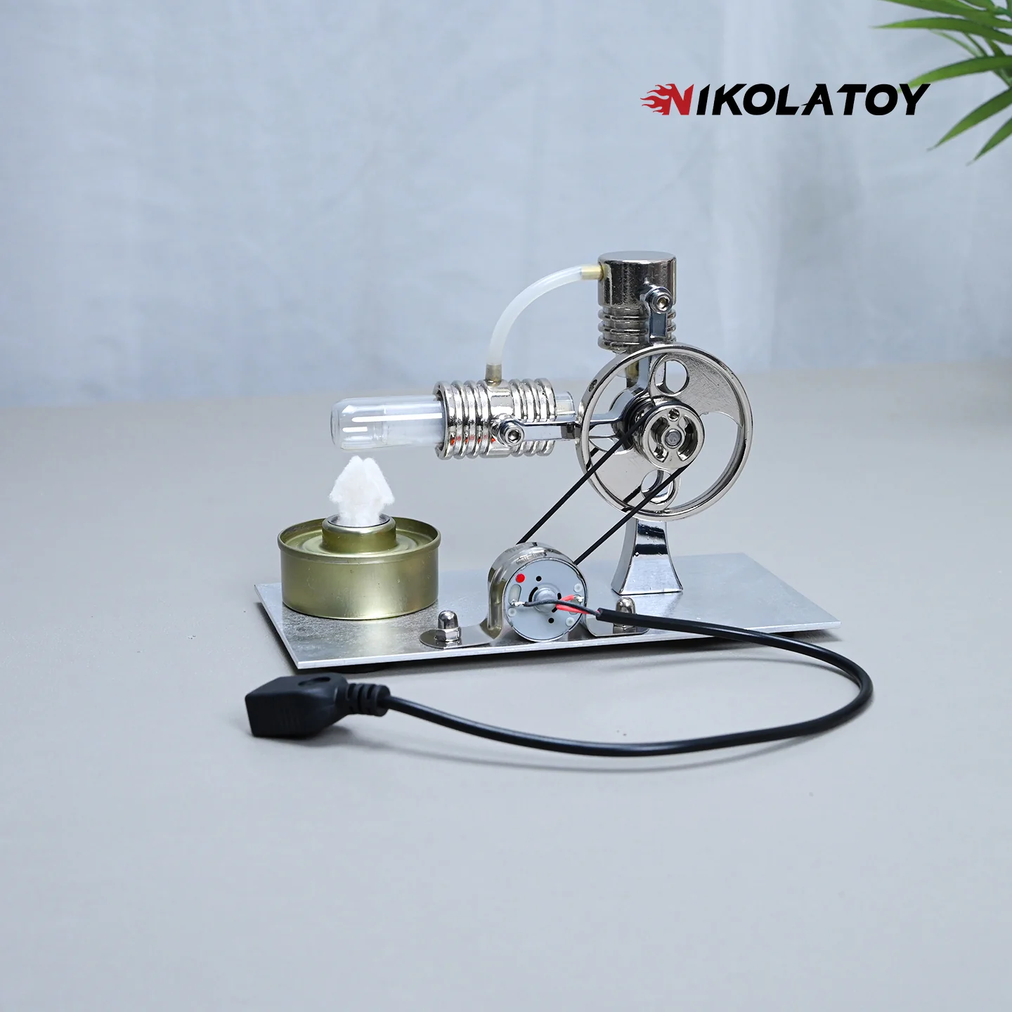 L-Type Stirling Engine Model - Power Generation+LED Light - Image 5