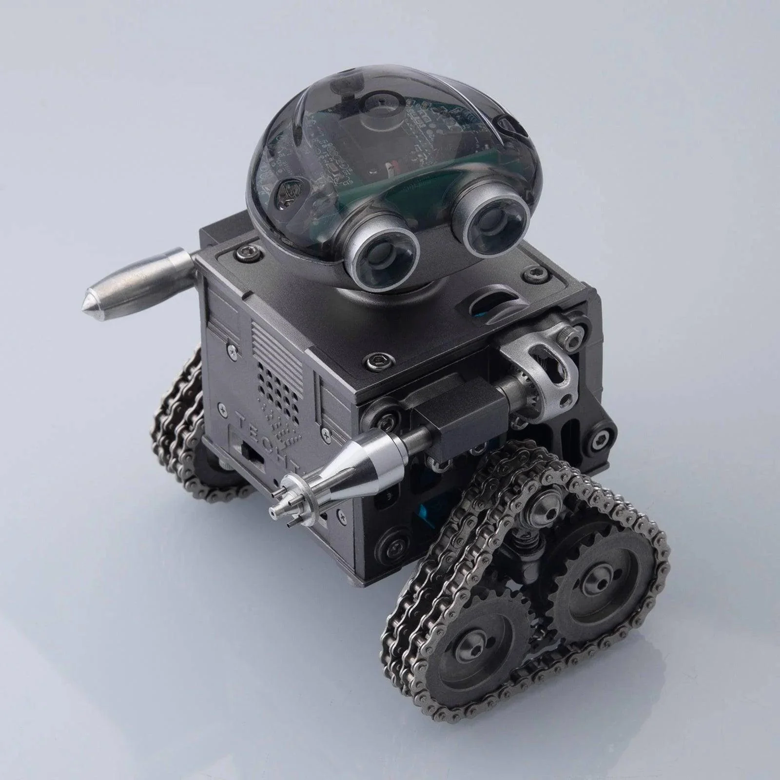 TECHING 160PCS Metal Remote Control Tank Robot Building Kits Bluetooth Speaker - Image 6