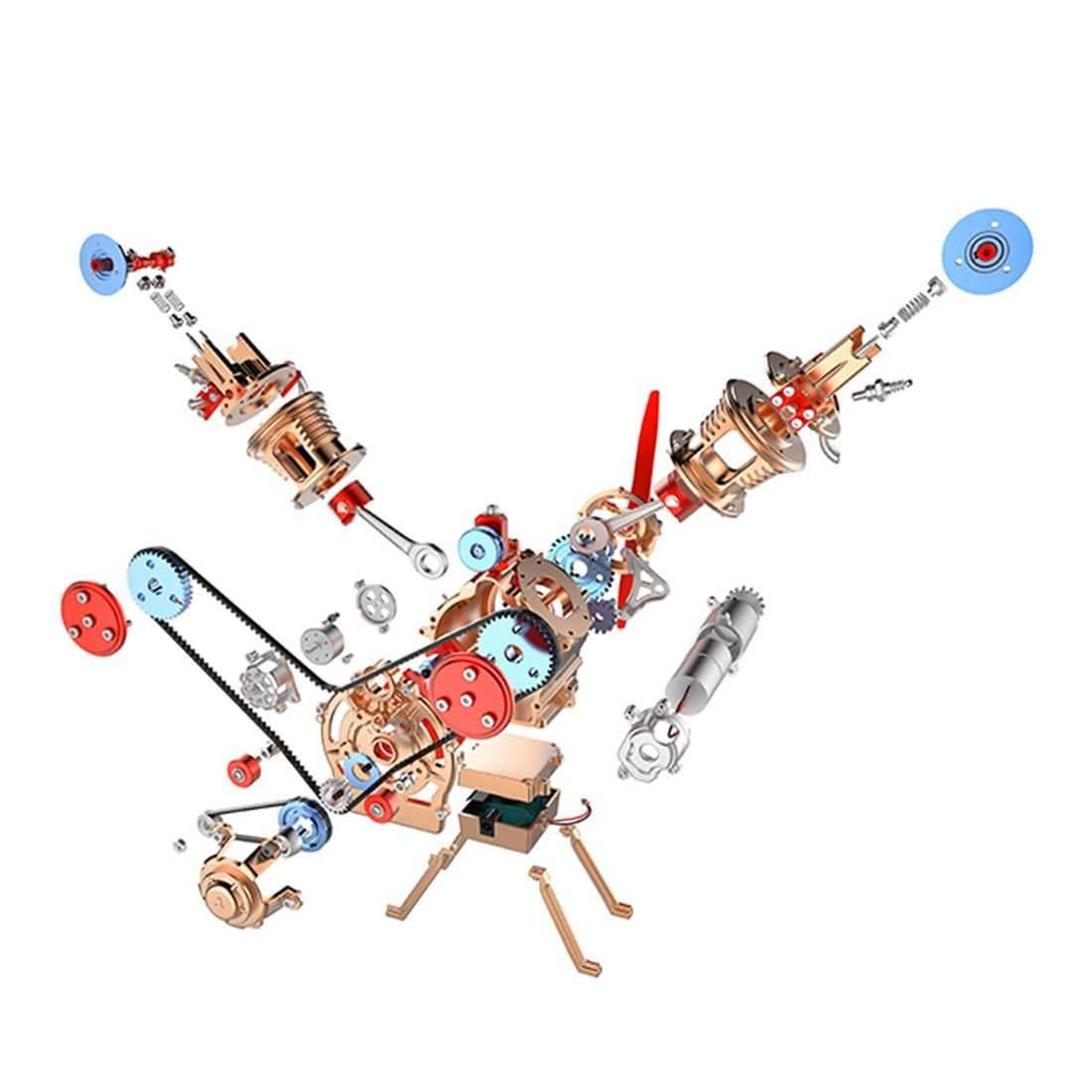 TECHING Alloy Mini Manual Assembly V2 Double- Cylinder Model Kits - Image 4