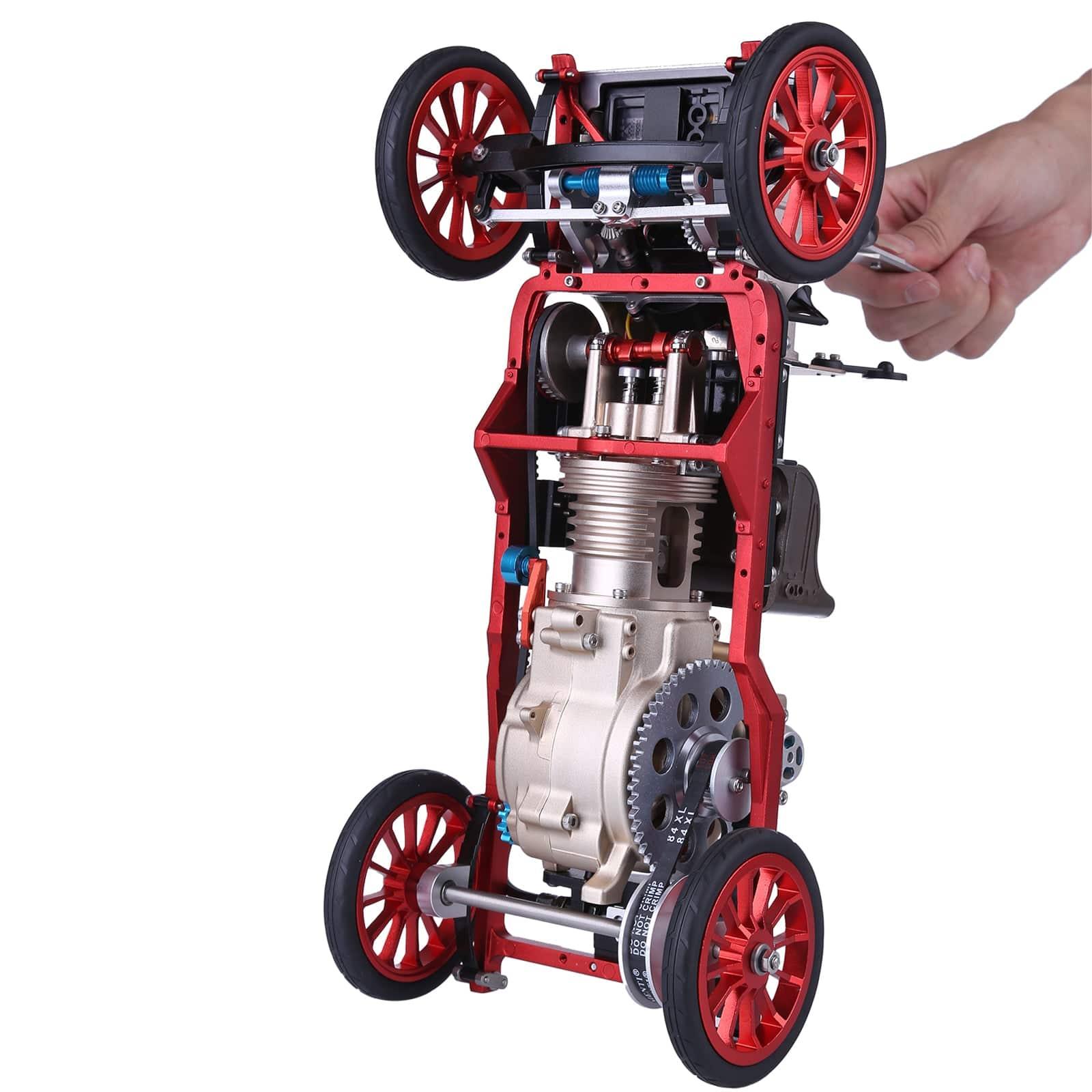 TECHING Assembly Vintage Classic Car Metal Mechanical Model Toy With Electric Engine 310+pcs - Image 5