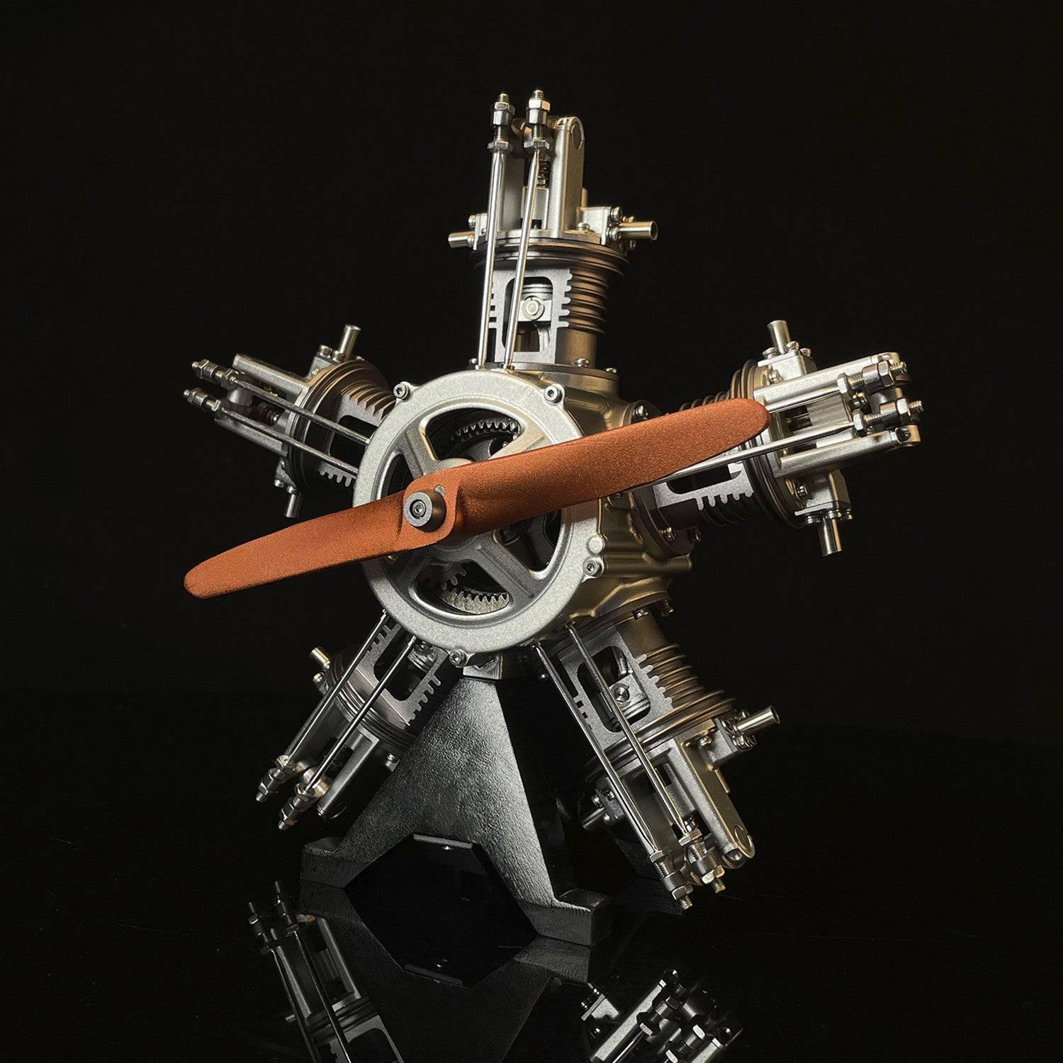 TECHING DIY 5 Cylinder Electric Mechanical Aircraft Radial Engine Model Kits - Image 2