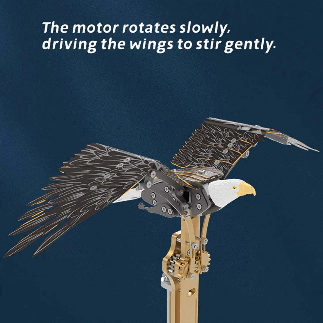 TECHING Kinetic Bald Eagle Sculptures Kits With Flapping Wings - Image 9