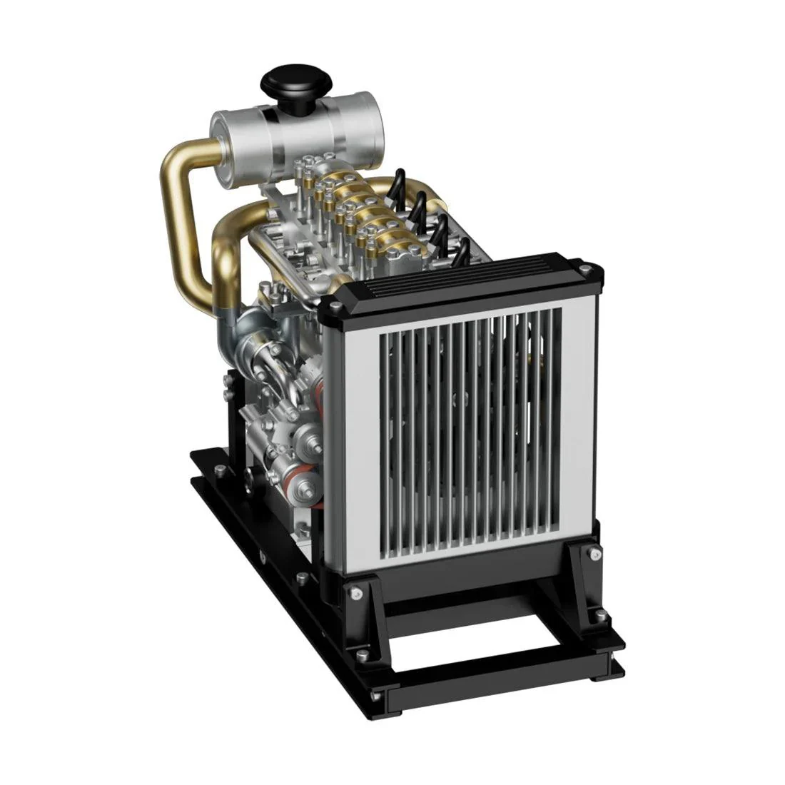 TECHING Workable Mini Diesel 4-Cylinder Engine Metal Model DIY Kits - Image 3