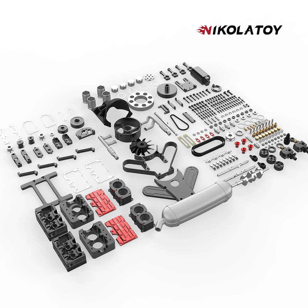 TOYAN 14cc Horizontally Opposed 4-Stroke Nitro Model DIY Engine Kits - Image 3