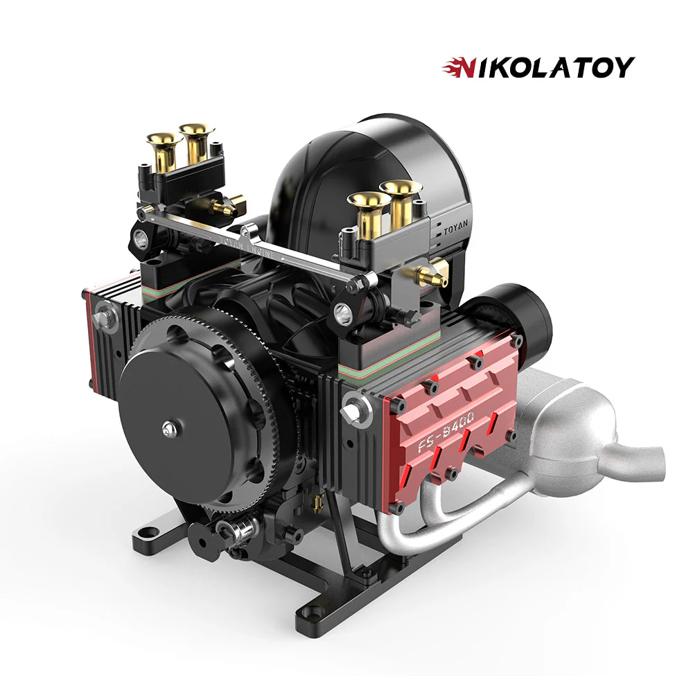TOYAN 14cc Horizontally Opposed 4-Stroke Nitro Model DIY Engine Kits - Image 4